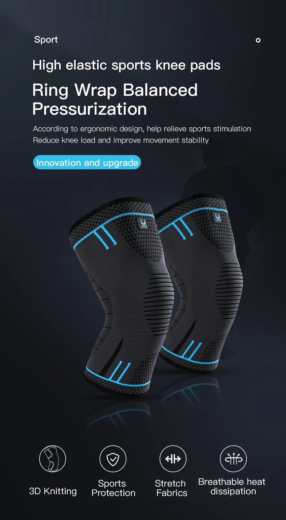 Cycling Protective Knee Pad – Sports Safety & Impact