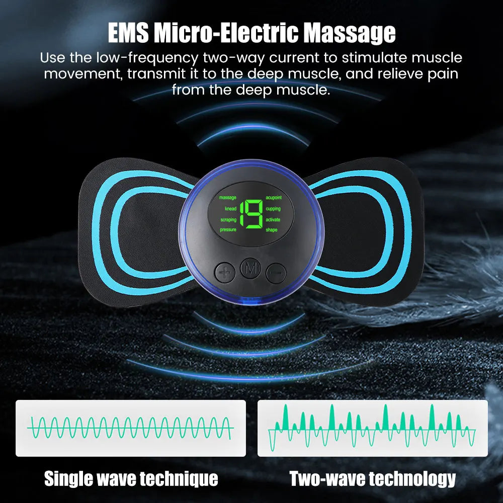 Mini Portable EMS Neck Massager – Electric Neck Stretcher for Cervical Muscle Relief & Shoulder Relaxation