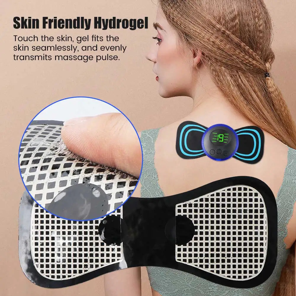 Mini Portable EMS Neck Massager – Electric Neck Stretcher for Cervical Muscle Relief & Shoulder Relaxation